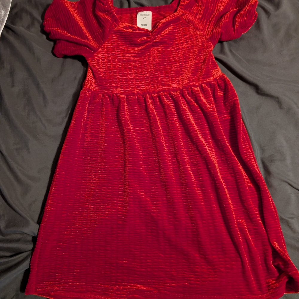 Okie Dokie Vibrant Red Casual Dress